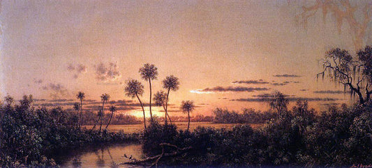  Martin Johnson Heade Florida River Scene: Early Evening, After Sunset - Canvas Print