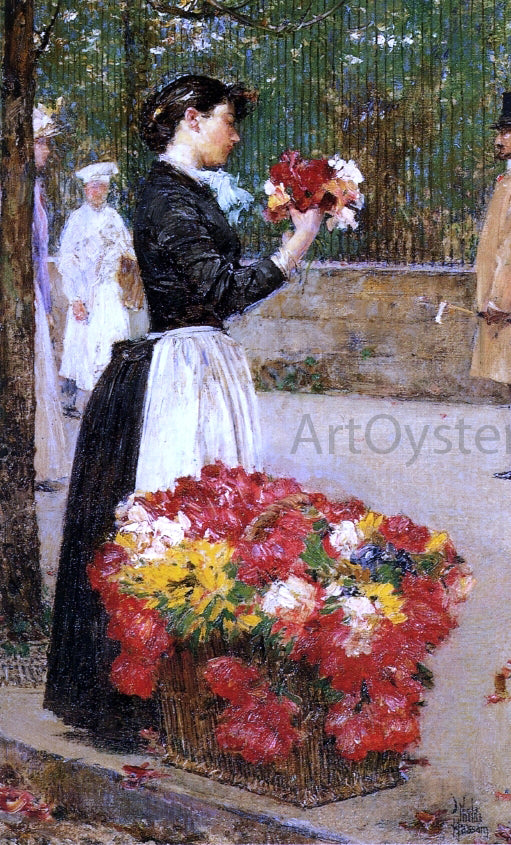  Frederick Childe Hassam Flower Girl - Canvas Print