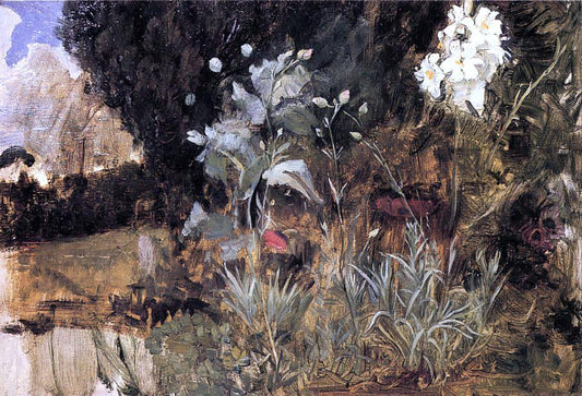  John William Waterhouse Flower Sketch for 'The Enchanted Garden' - Canvas Print