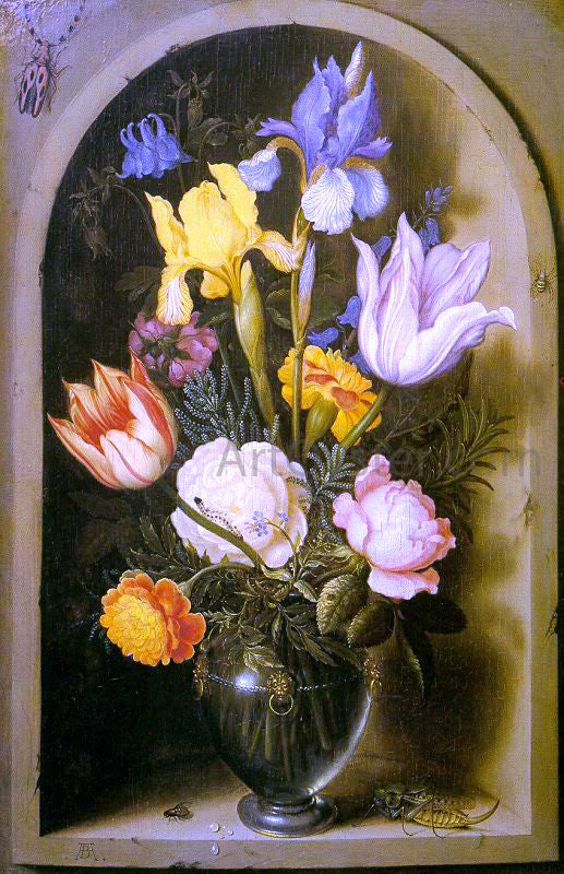  The Elder Ambrosius Bosschaert Flowers - Canvas Print