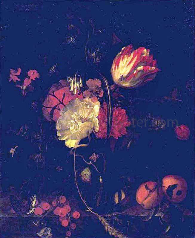  Maria Van Oosterwijk Flowers and Fruit - Canvas Print