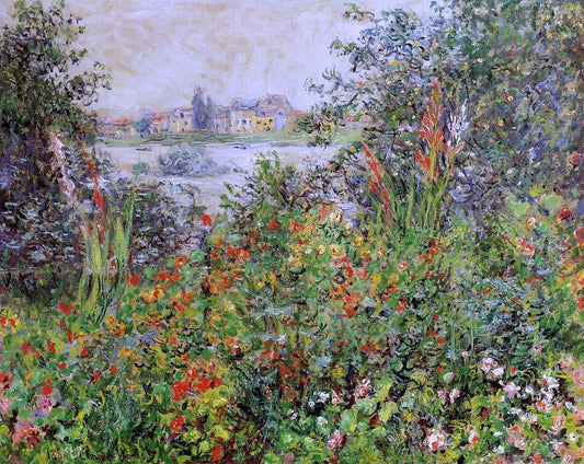  Claude Oscar Monet Flowers at Vetheuil - Canvas Print