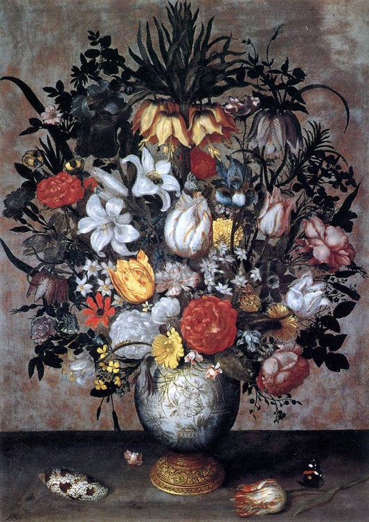  The Elder Ambrosius Bosschaert Flowers in a Chinese Vase - Canvas Print