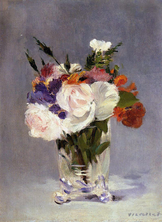  Edouard Manet Flowers in a Crystal Vast - Canvas Print