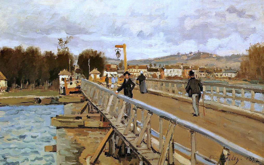  Alfred Sisley Footbridge at Argenteuil - Canvas Print