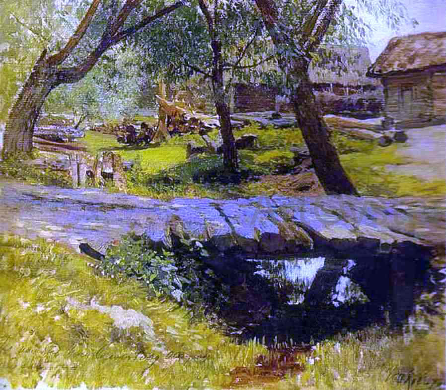  Isaac Ilich Levitan Footbridge, Savvina Sloboda, Study - Canvas Print