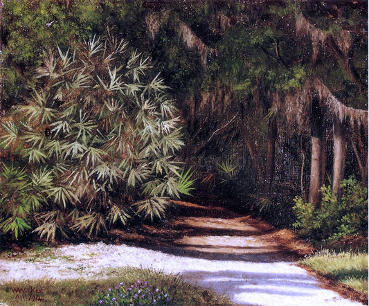  William Aiken Walker Forest Scene with Moss-Covered Trees and Bamboo - Canvas Print