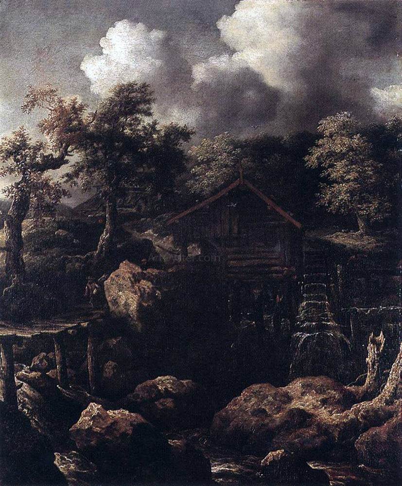  Allaert Van Everdingen Forest Scene with Water-Mill - Canvas Print