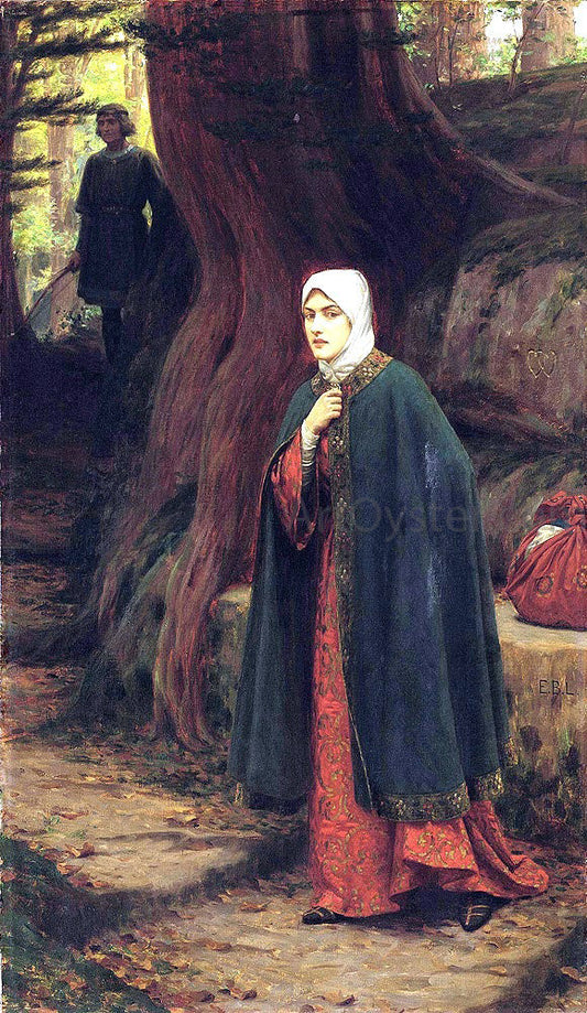  Edmund Blair Leighton Forest Tryst - Canvas Print