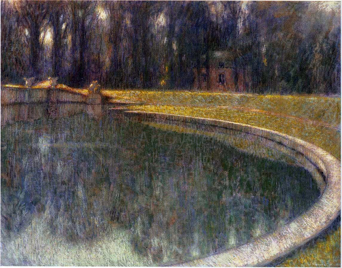  Henri Le Sidaner Fountain of Neptune in Versailles - Canvas Print