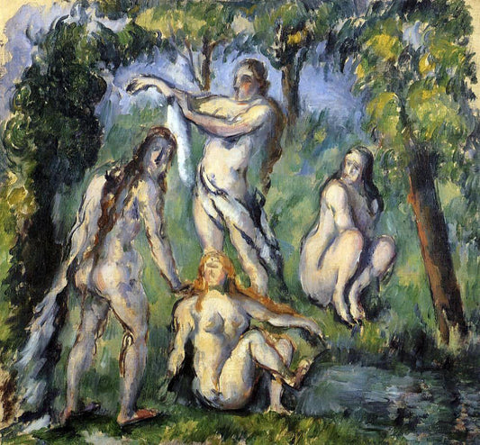  Paul Cezanne Four Bathers - Canvas Print