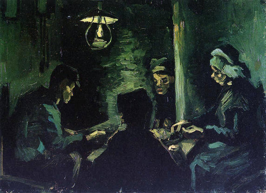  Vincent Van Gogh Four Peasants at a Meal (also known as Study for 'The Potato Eaters') - Canvas Print