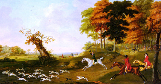  John Nost Sartorius Fox Hunting - Canvas Print