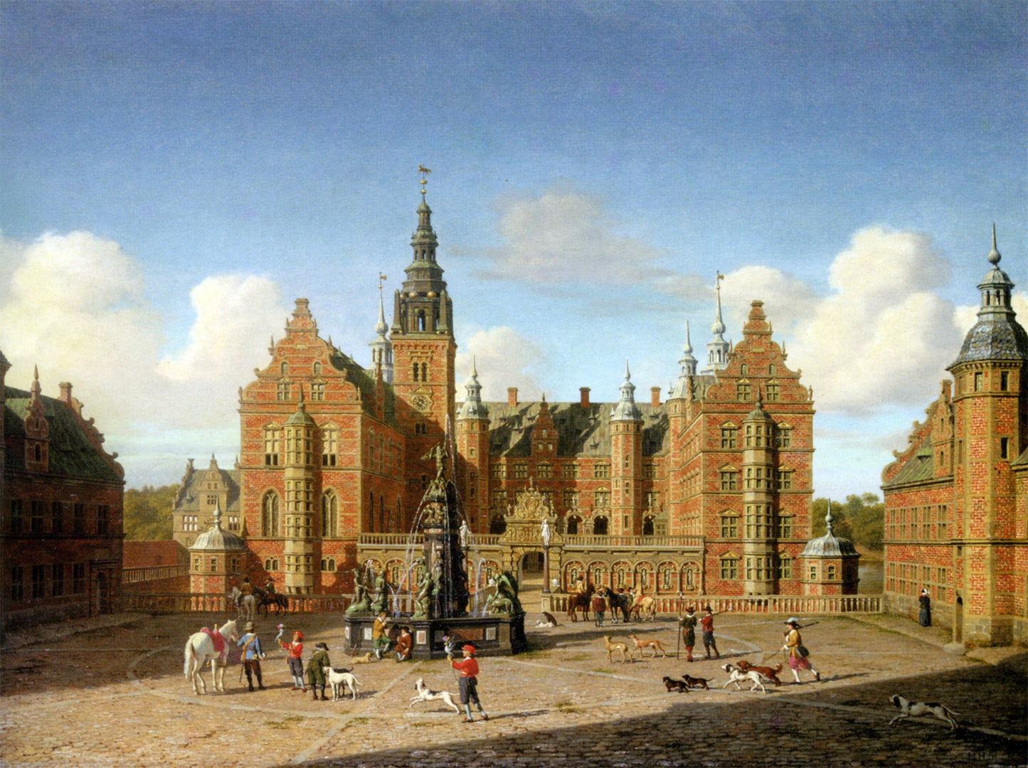  Heinrich Hansen Frederiksborg Slot - Canvas Print