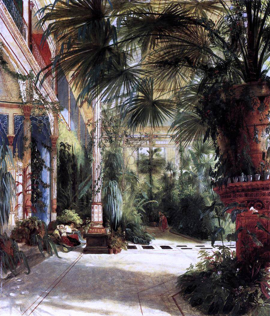  Carl Blechen Friedrich Wilhelm III's Palm Court - Canvas Print