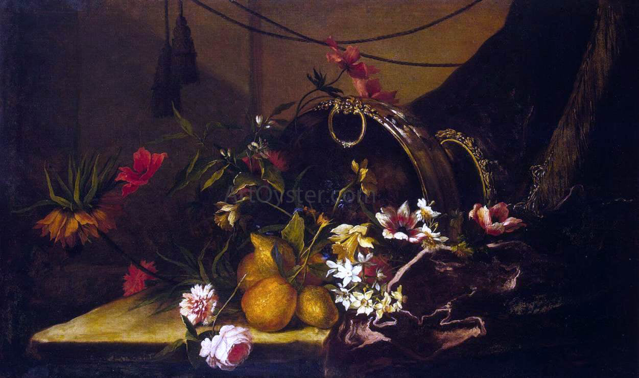  Jean-Baptiste Monnoyer Fruit and Flowers - Canvas Print