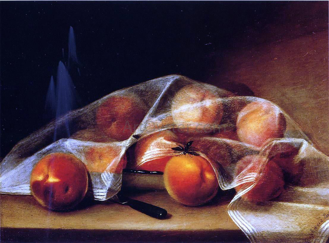  Raphaelle Peale Fruit Piece with Peaches Covered by a Handkerchief (also known as Covered Peaches) - Canvas Print