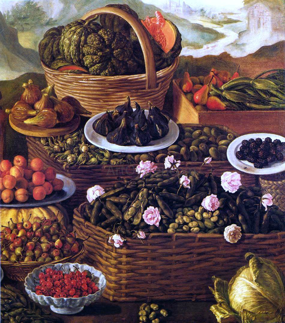  Vincenzo Campi Fruit Seller (detail) - Canvas Print