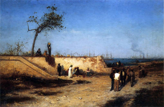 Louis Comfort Tiffany Fruit Vendors Under the Sea Wall at Nassau - Canvas Print