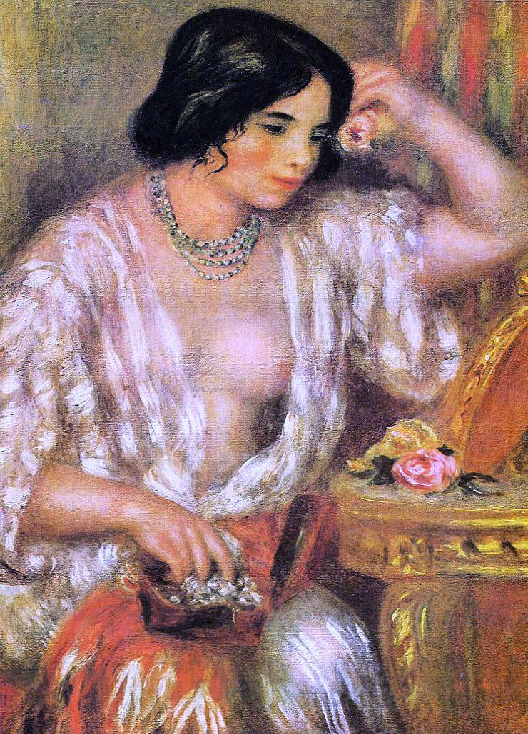  Pierre Auguste Renoir Gabrielle Wearing Jewelry - Canvas Print