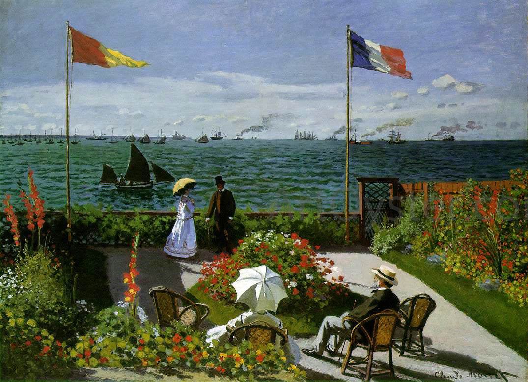  Claude Oscar Monet Garden at Sainte-Adresse - Canvas Print