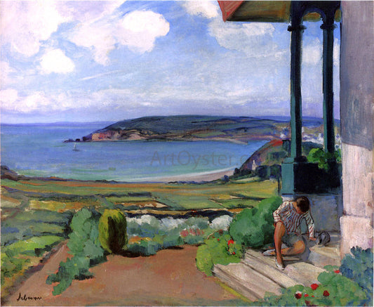  Henri Lebasque Garden by the Bay of Morgat - Canvas Print