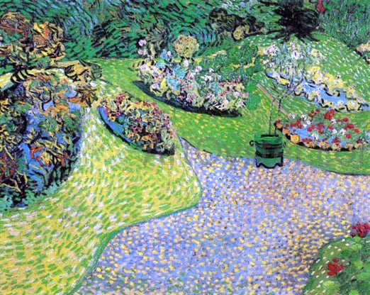  Vincent Van Gogh A Garden in Auvers - Canvas Print