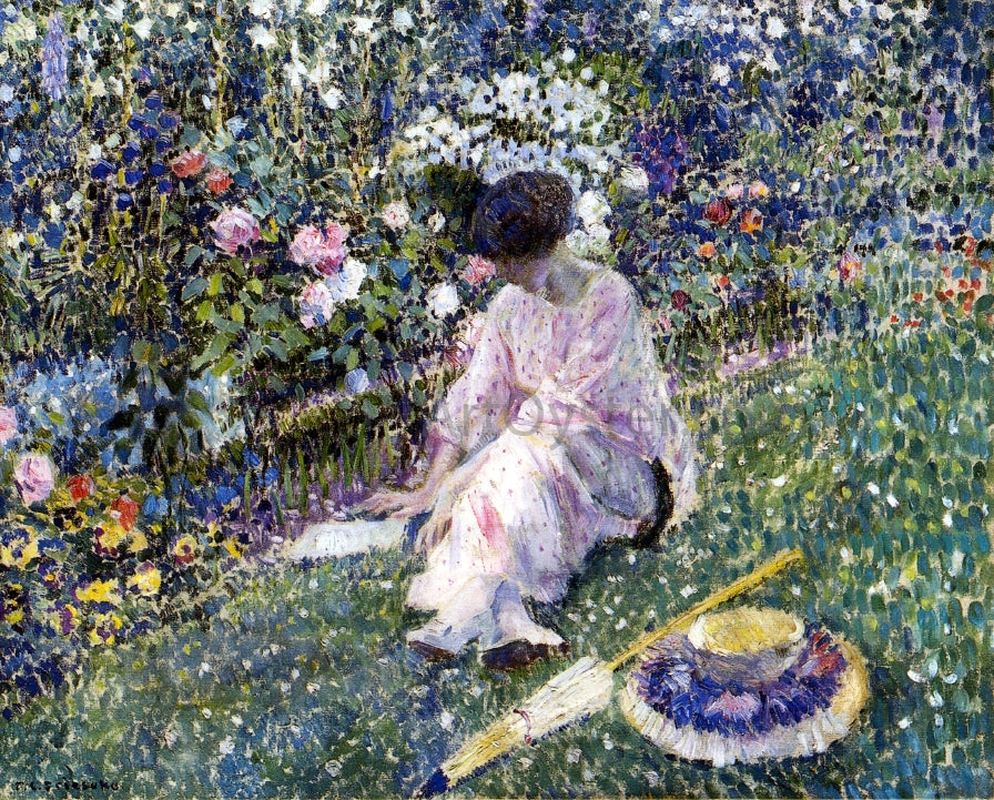  Frederick Carl Frieseke Garden in June - Canvas Print