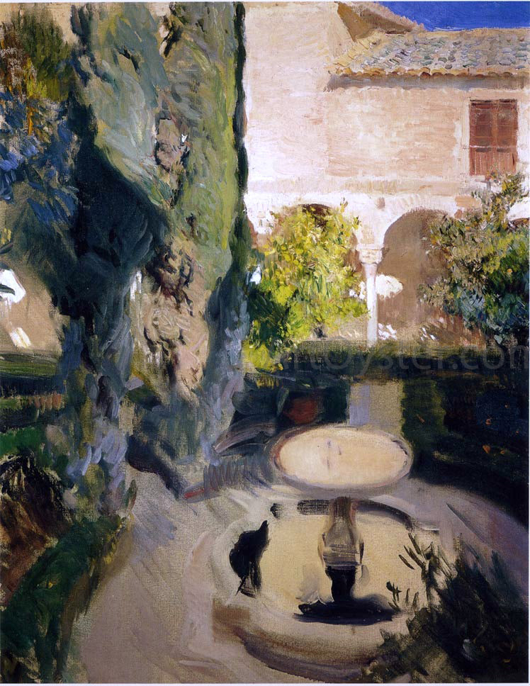  Joaquin Sorolla Y Bastida Garden of Lindaraja - Canvas Print