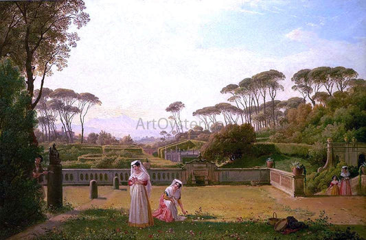  Franz Ludwig Catel Garden of the Villa Doria Pamphili in Rome - Canvas Print