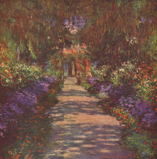  Claude Oscar Monet Garden Path - Canvas Print