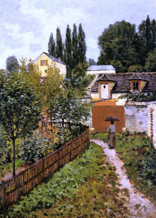  Alfred Sisley Garden Path in Louveciennes (also known as Chemin de l'Etarch) - Canvas Print