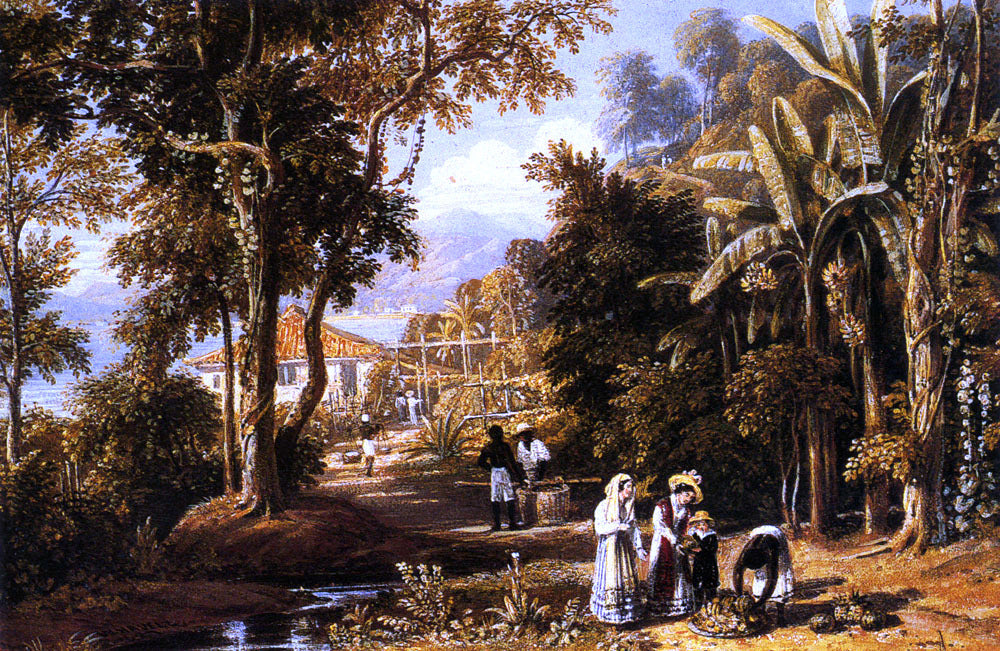  William Havell Garden Scene On The Broganza Shore, Rio De Janeiro - Canvas Print