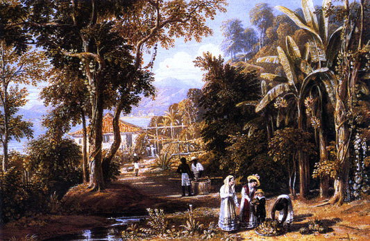  William Havell Garden Scene On The Broganza Shore, Rio De Janeiro - Canvas Print