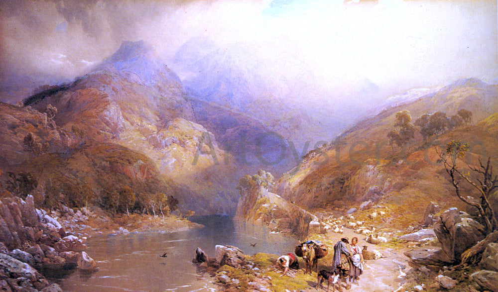  Junior Thomas Miles Richardson Gate Crag, Borrowdale, Cumberland - Canvas Print