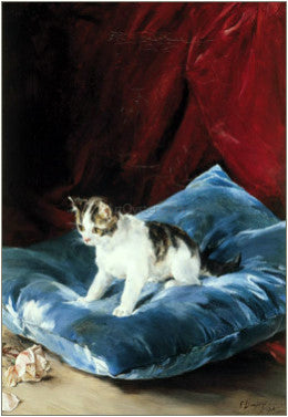  Francisco Domingo Marques Gatito Jugando - Canvas Print