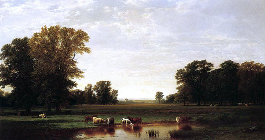  John W Casilear Genesee Meadows - Canvas Print