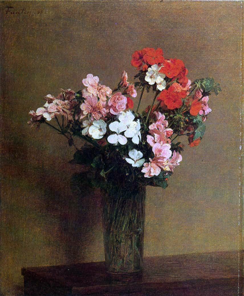  Henri Fantin-Latour Geraniums - Canvas Print