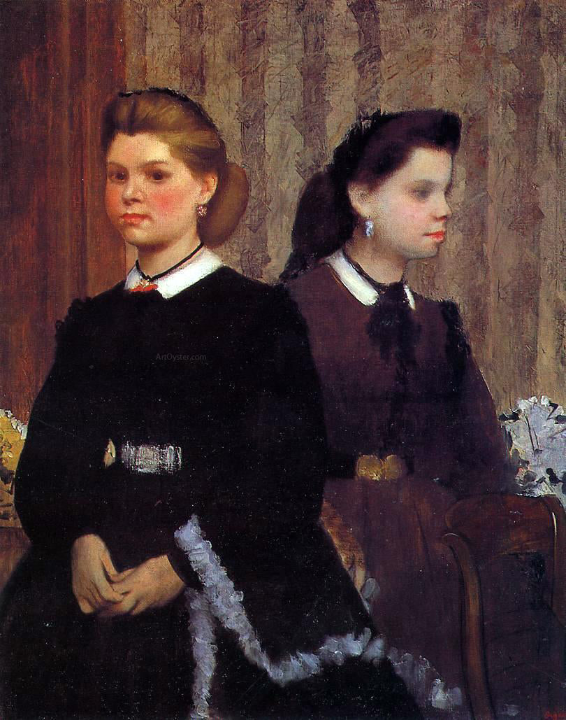  Edgar Degas Giovanna and Giulia Bellelli - Canvas Print