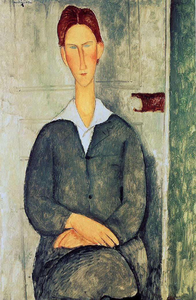  Amedeo Modigliani Giovanotto dai Capelli Rosse - Canvas Print