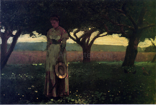  Winslow Homer Girl in the Orchard - Canvas Print