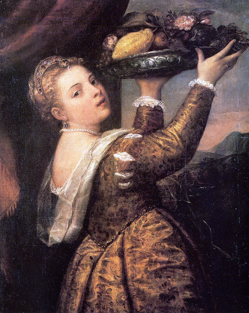  Titian Girl with a Basket of Fruits (Lavinia) - Canvas Print