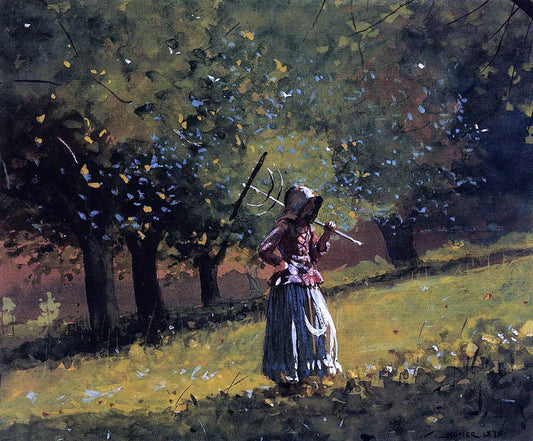  Winslow Homer Girl with a Hay Rake - Canvas Print