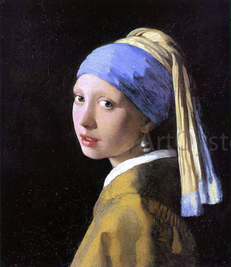  Johannes Vermeer A Girl with a Pearl Earring - Canvas Print