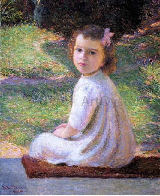 Lilla Cabot Perry Girl with a Pink Bow - Canvas Print