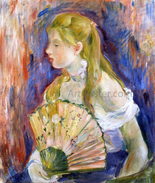  Berthe Morisot Girl with Fan - Canvas Print