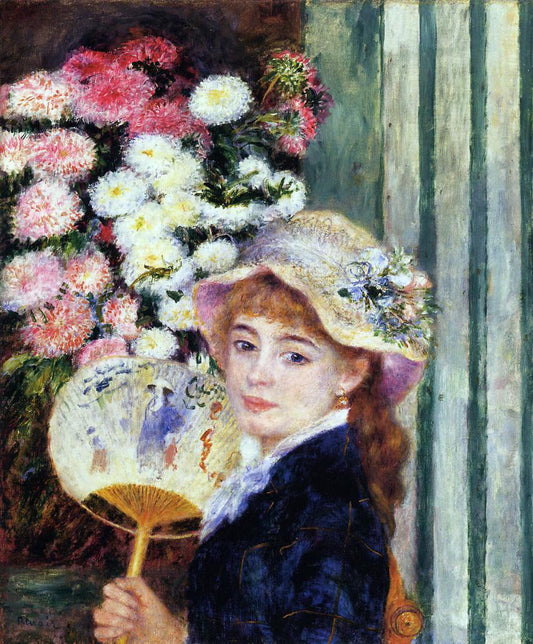  Pierre Auguste Renoir Girl with Fan - Canvas Print