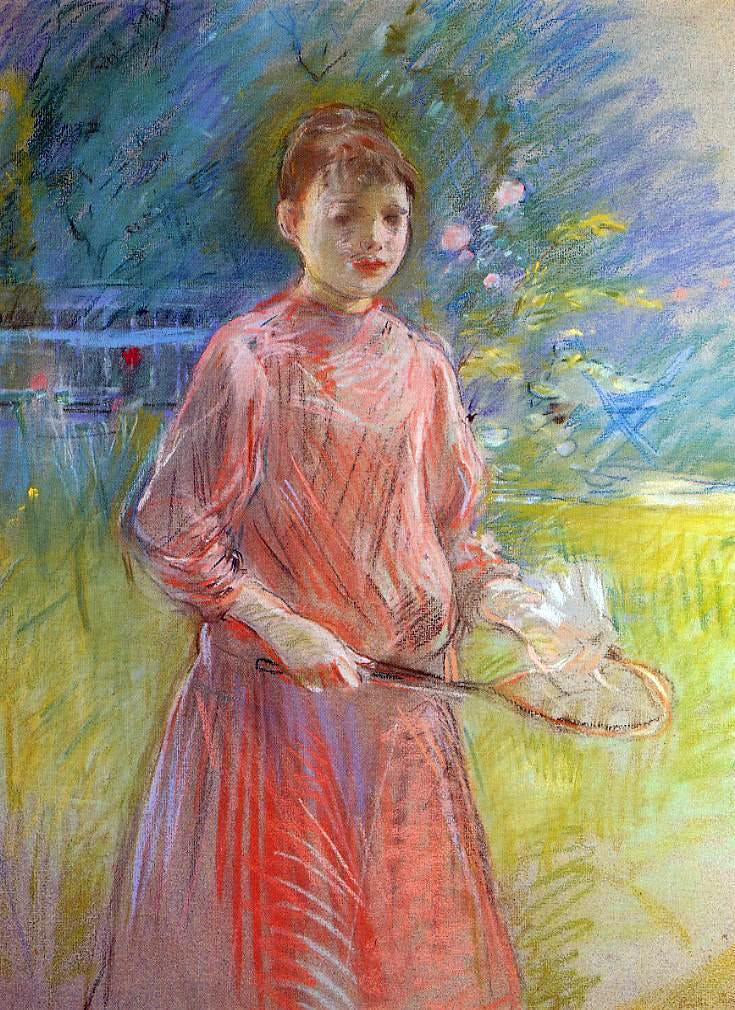  Berthe Morisot Girl with Shuttlecock (also known as Jeanne Bonnet) - Canvas Print