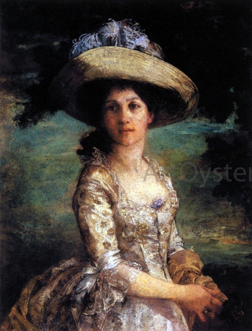  Maria Oakey Dewing Girl with Violets - Canvas Print