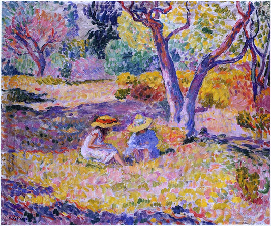  Henri Lebasque Girls among Olive Trees - Canvas Print